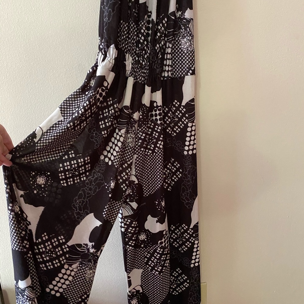 Black and white women’s  jumpsuit